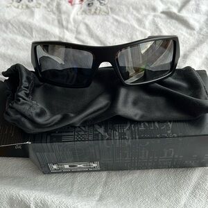 Oakley Gascan sunglasses, matte frame with black iridium polarized lenses.